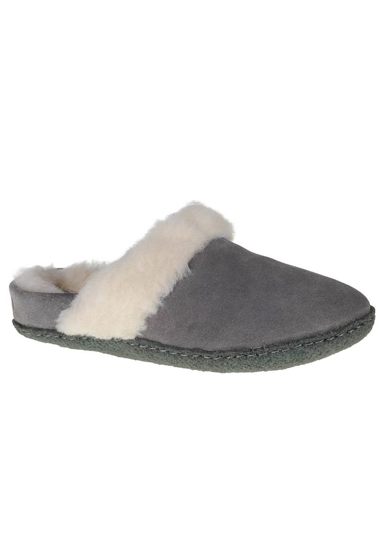 Papuci dama  Nakiska Slide II - Piele naturala - Gri/Alb - Alb/Gri