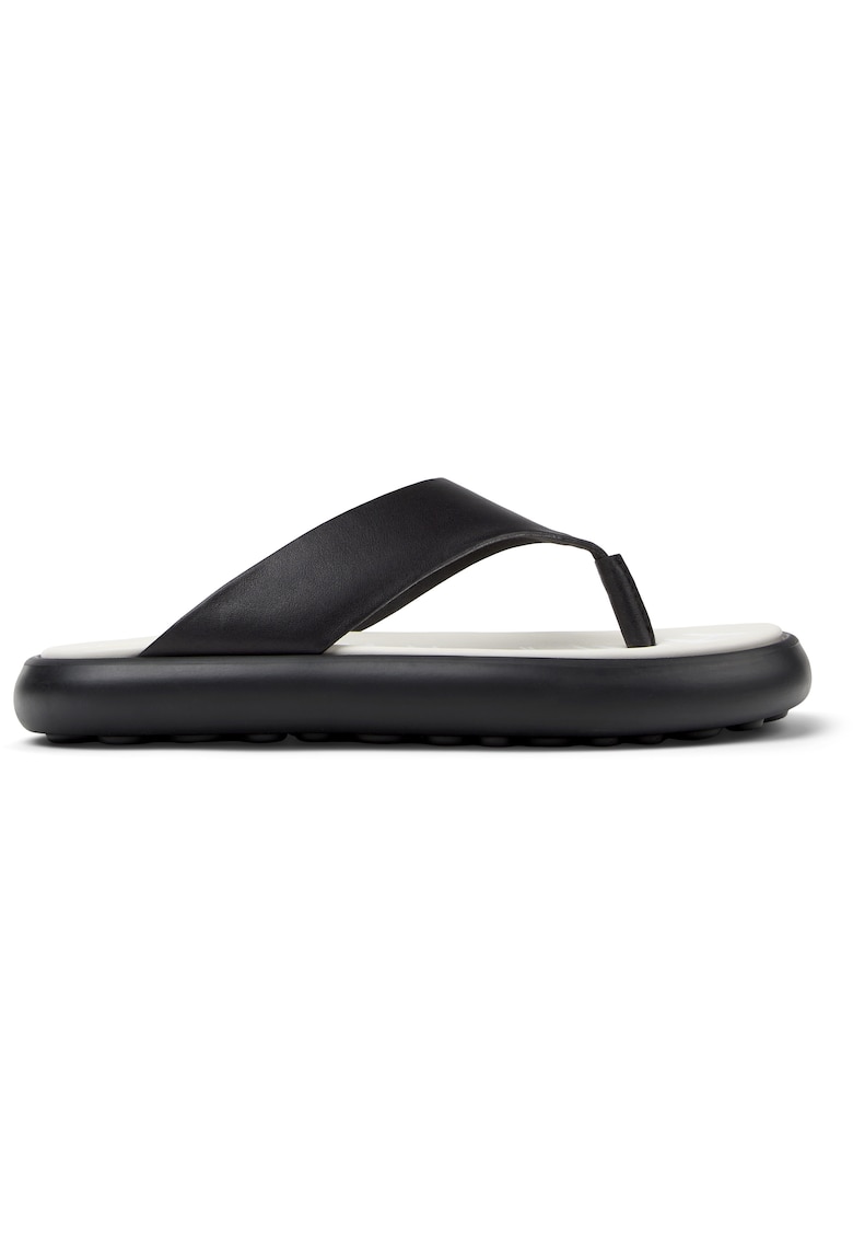 Papuci flip-flop din piele Pelotas Flota - Negru