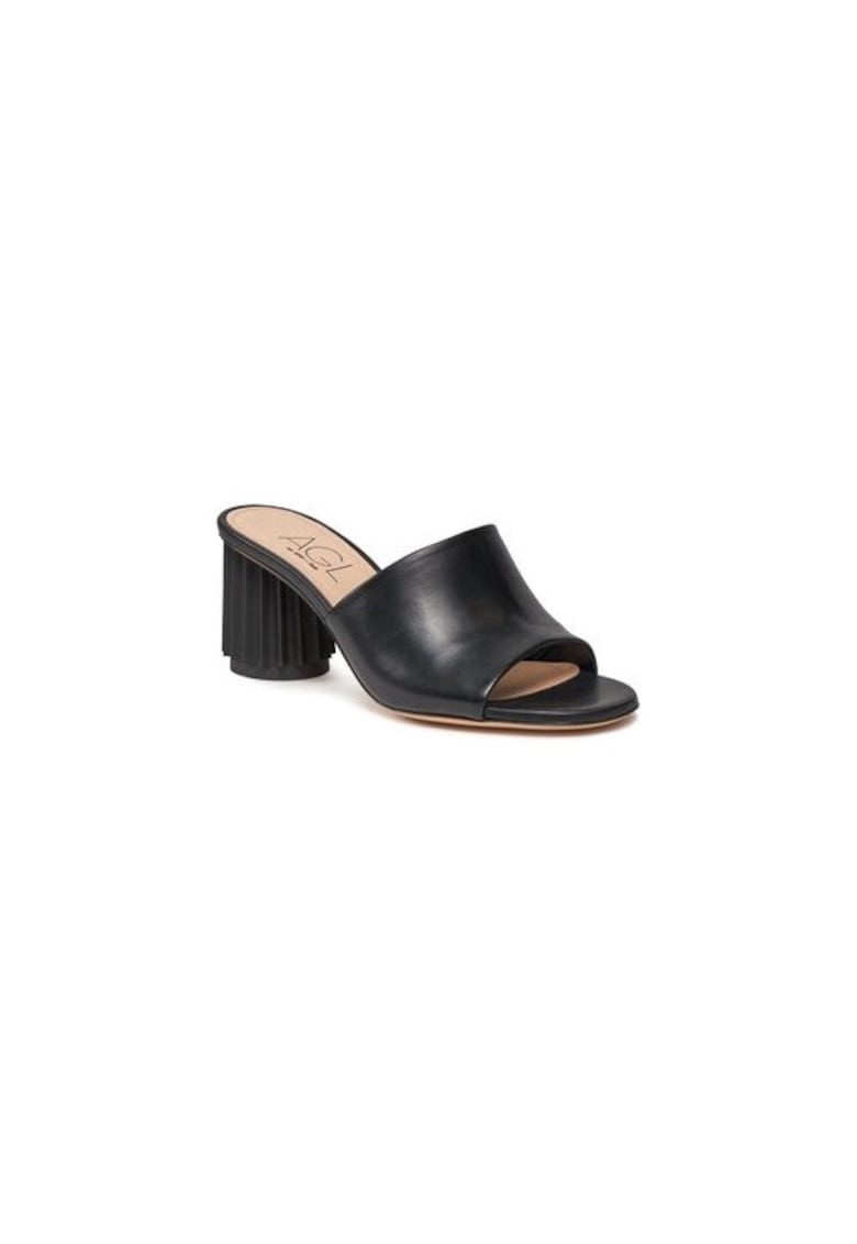 Papuci dama  303581855 - Piele naturala - Negru - Negru