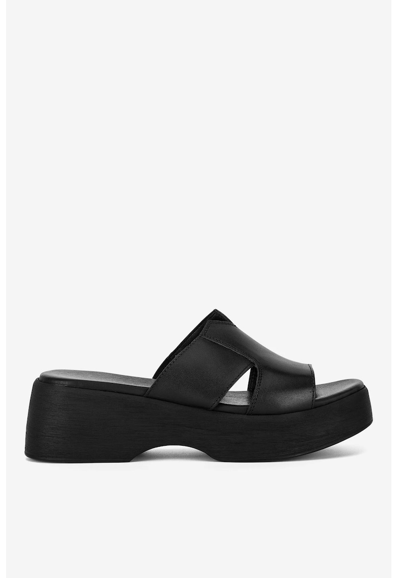 Papuci dama  5905588369523 - Piele naturala - Negru - Negru
