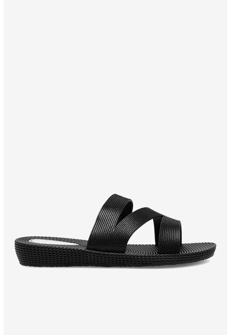 Papuci dama  5905588621058 - Sintetic - Negru - Negru