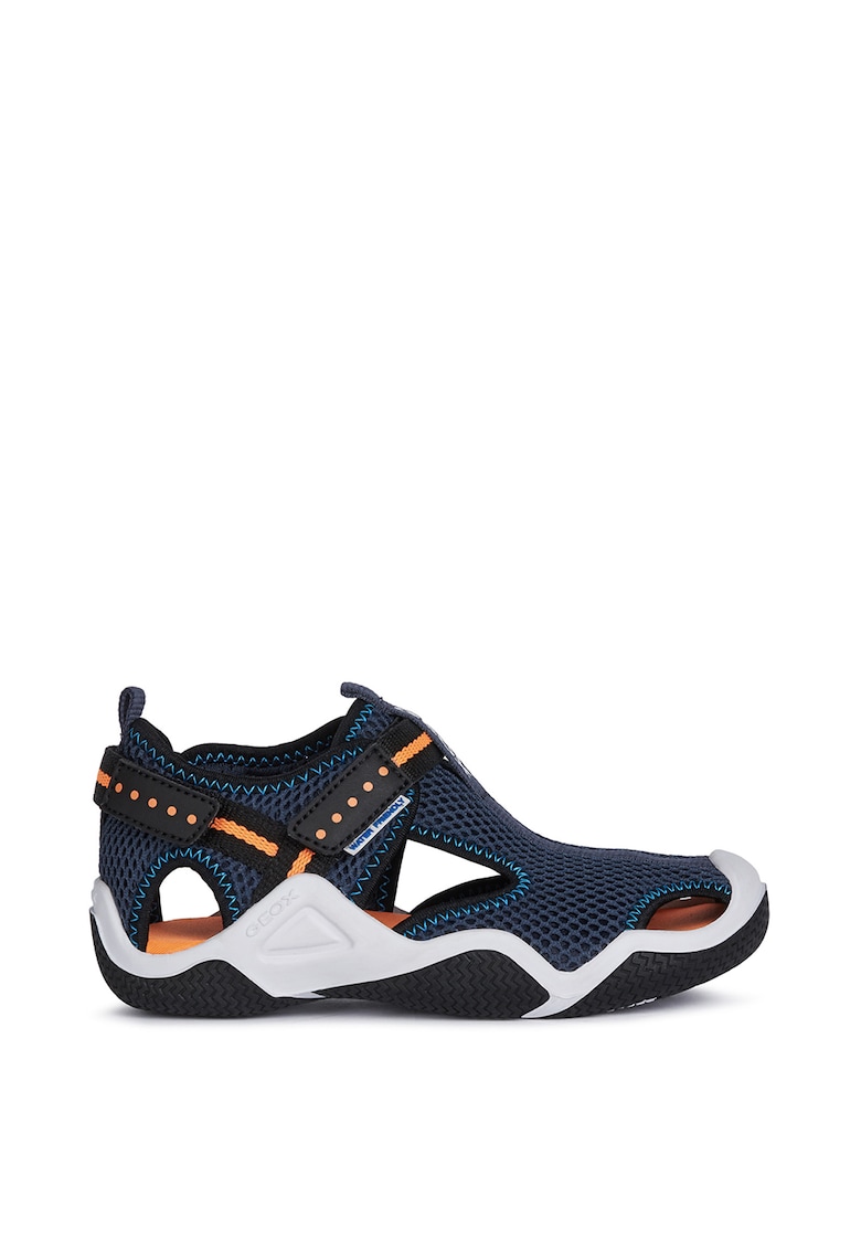 Sandale din material textil si inchidere velcro