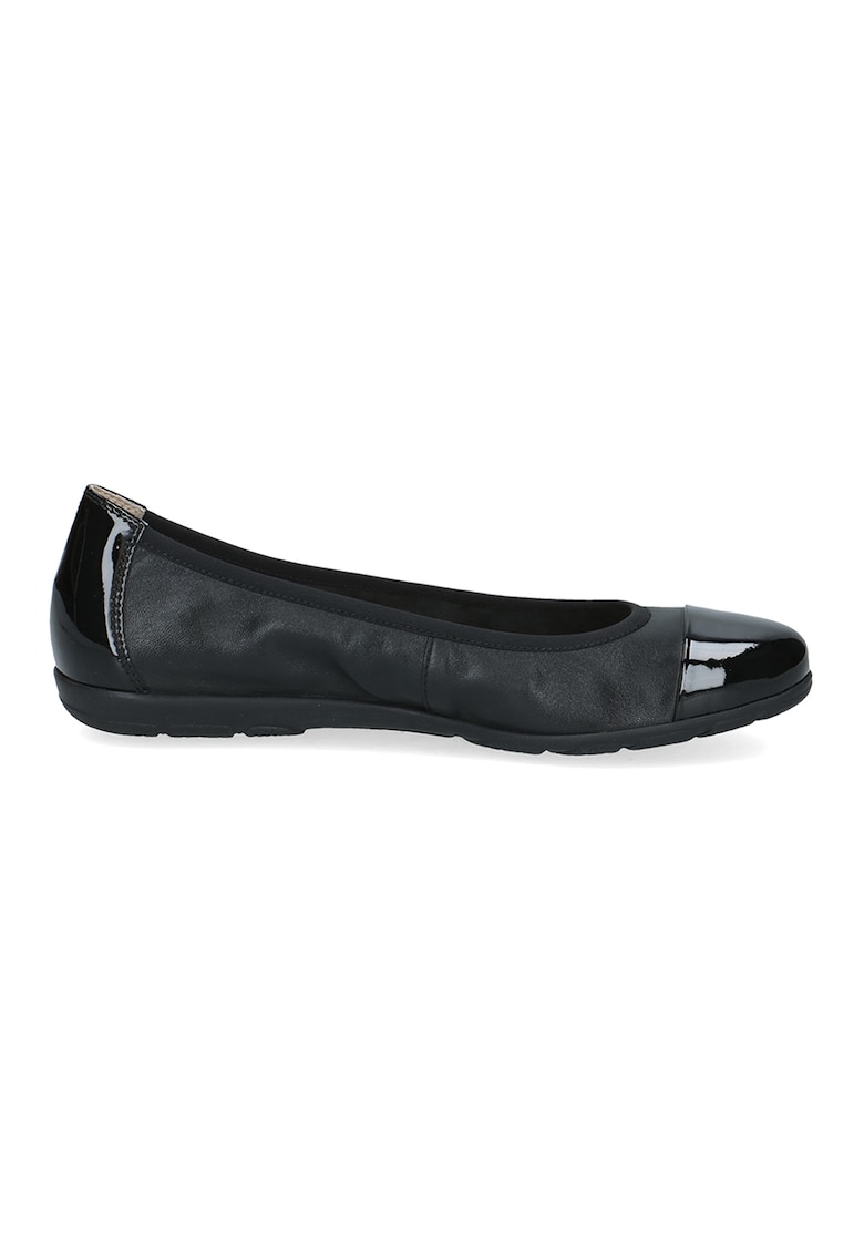Oferte la Balerini de piele cu detalii lacuite - Negru/Negru stins
