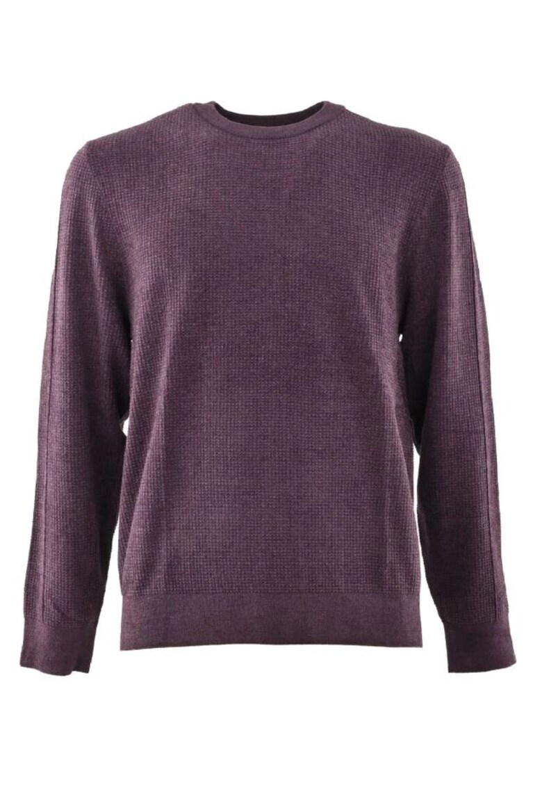 Pulover uni cu decolteu la baza gatului - Violet