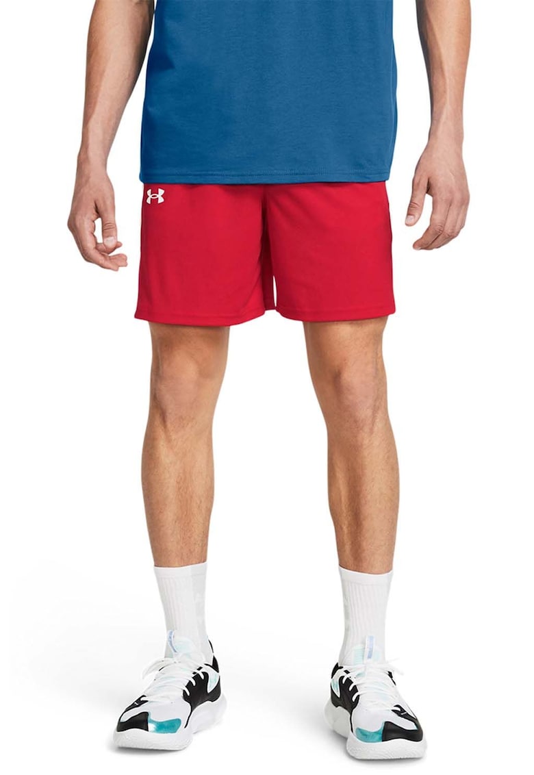 Pantaloni scurti pentru baschet Zone 7" Baseline - Rosu/Alb