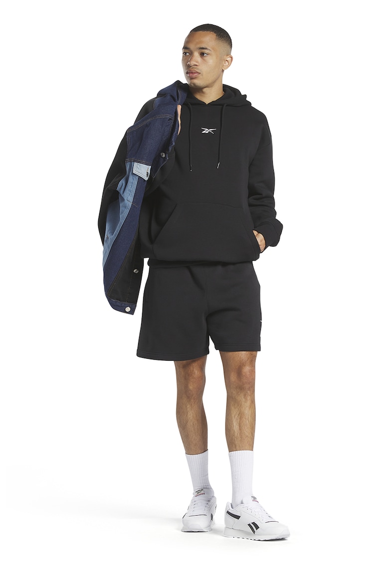 Pantaloni scurti cu logo si buzunare laterale Classics - Negru