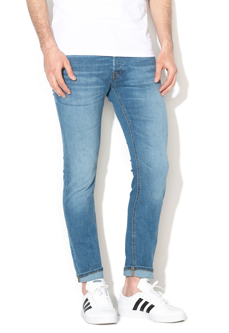 Blugi slim fit - Glenn - Albastru