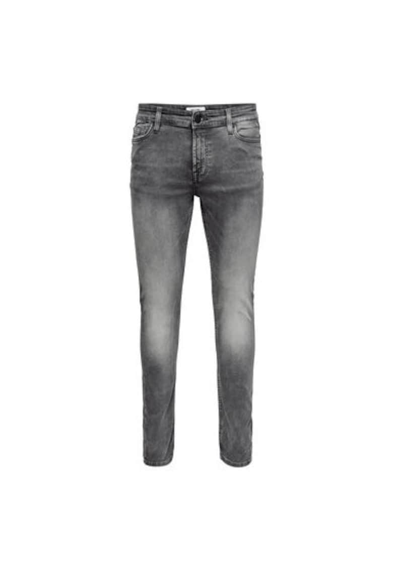 Blugi Barbati -  208503099 - Bumbac - Poliester - Gri - Gri