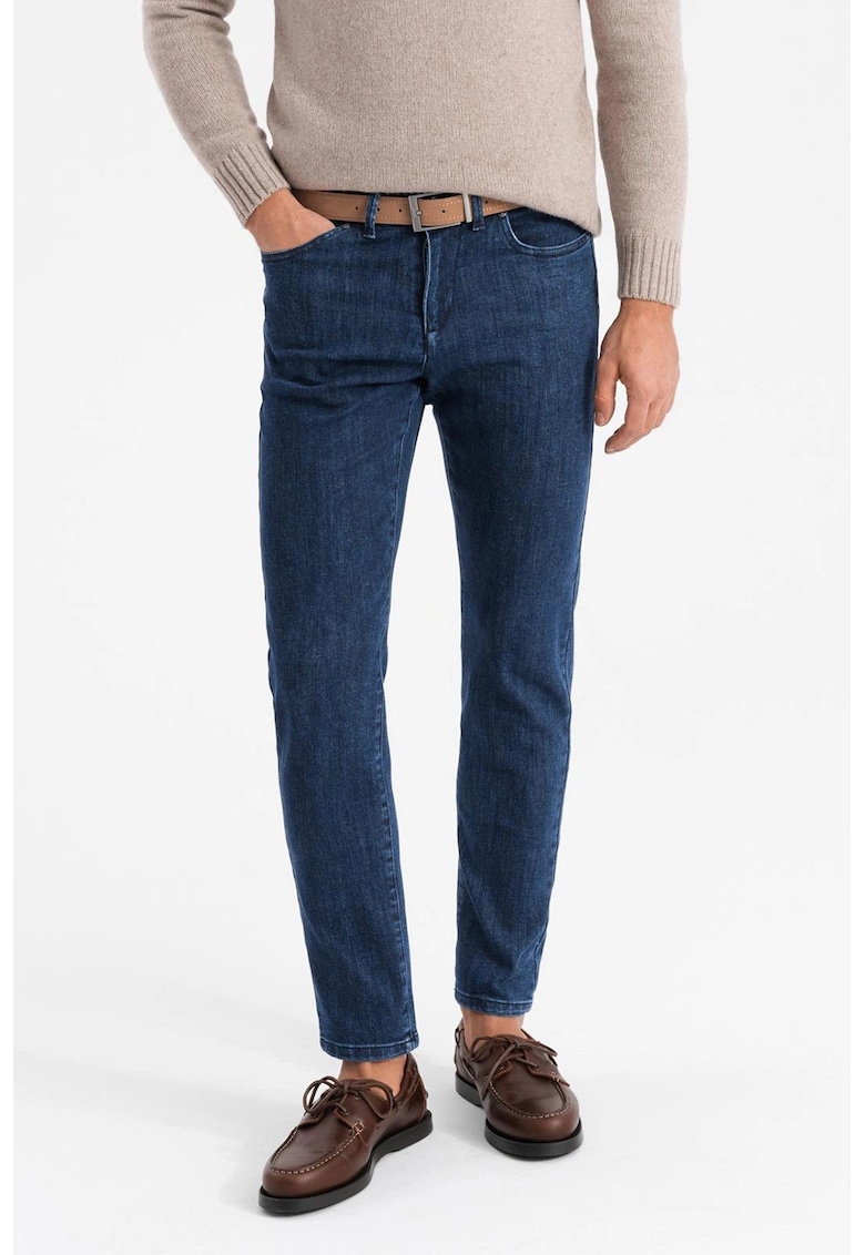 Blugi slim fit - Albastru indigo