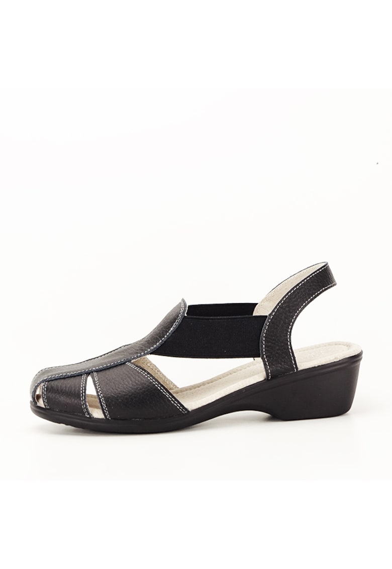 Sandale negre din piele naturala Codruta M5 5797 - Negru