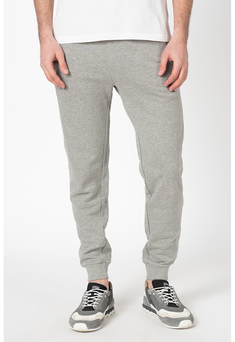 Pantaloni sport de bumbac cu snur de ajustare Gordon - Gri melange