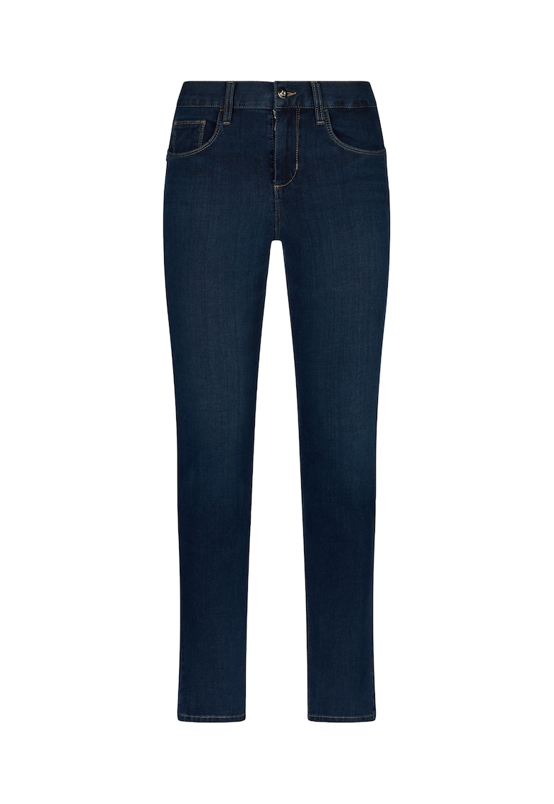 Blugi skinny cu aspect decolorat - Bleumarin