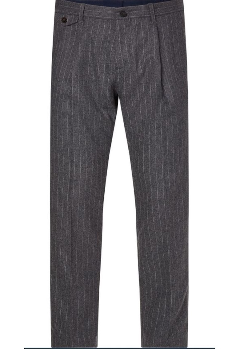 Pantaloni slim fit din amestec de lana Hampton