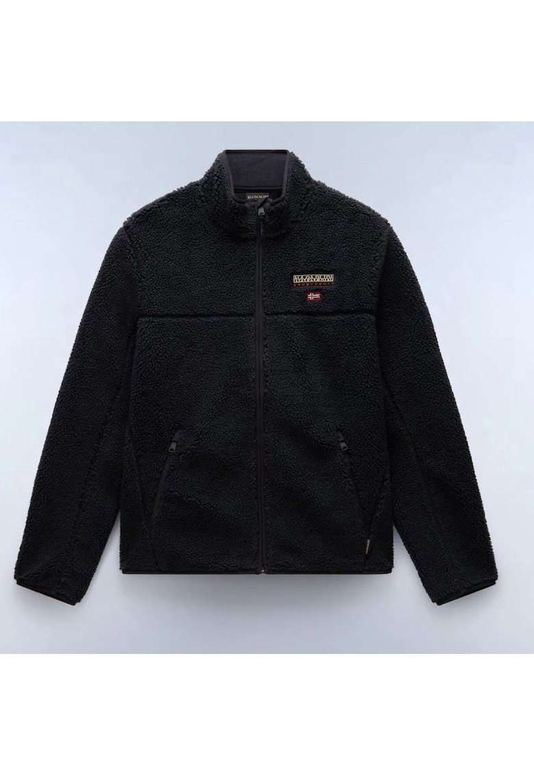Bluzon din material teddy cu fermoar - XL