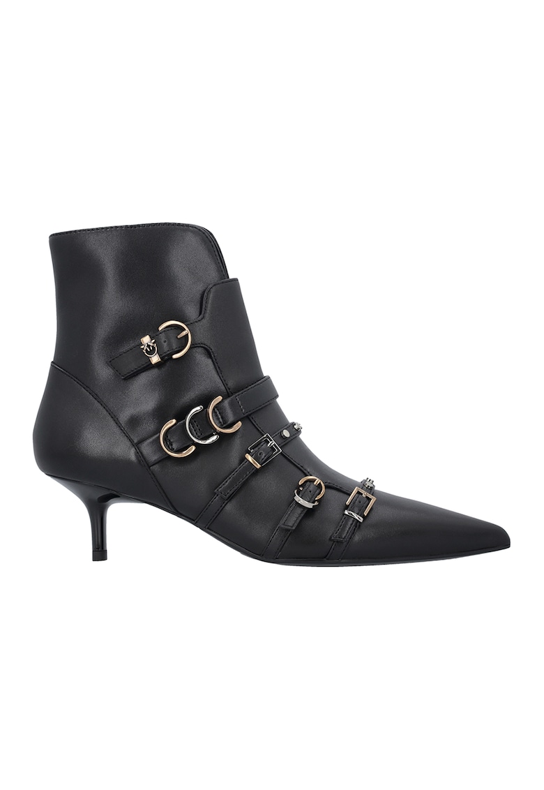 Botine de piele si piele ecologica - Negru