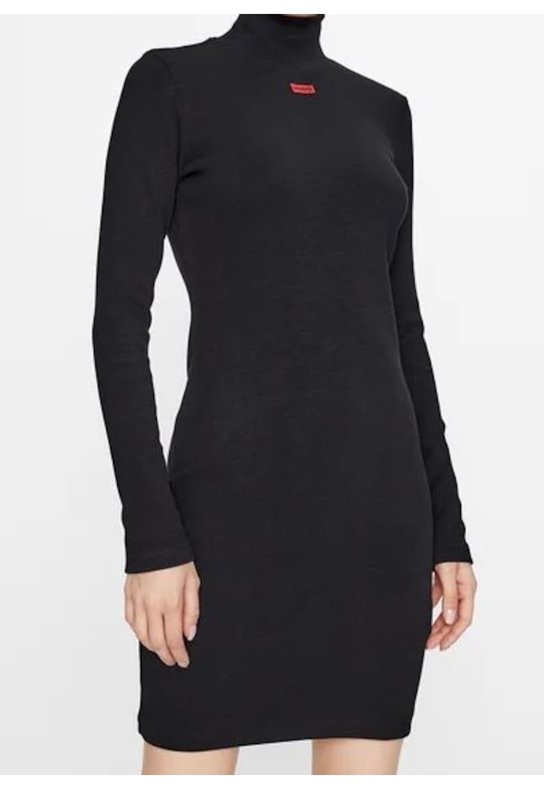 Rochie dama -  Bumbac/Elastan - Negru