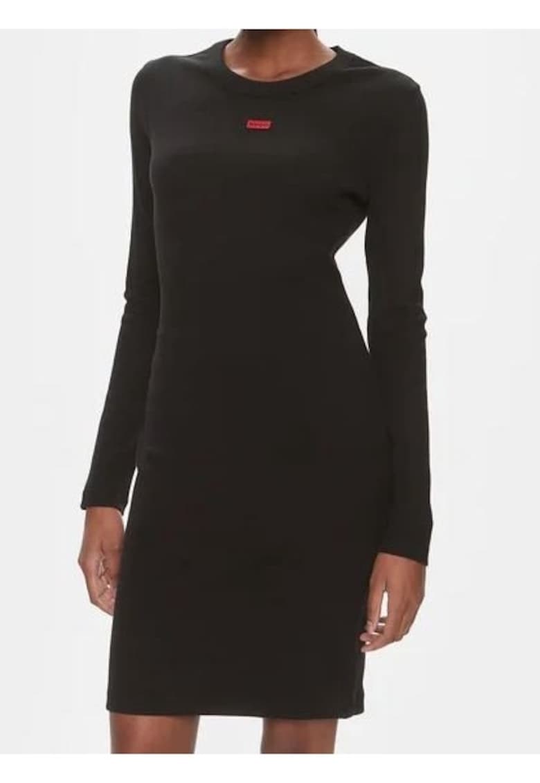 Rochie  Nemalia - montata - neagra - 96% bumbac - 4% elastan