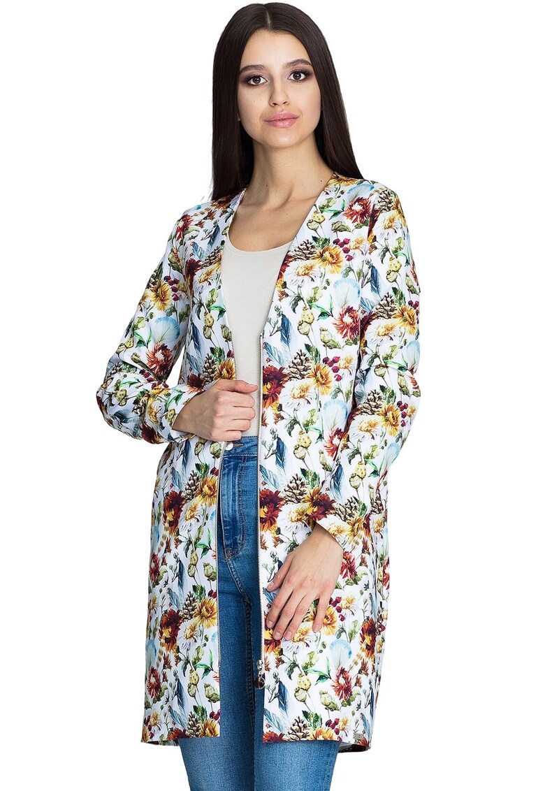 Jacheta dama M592 -  Poliester - Multicolor - Floral