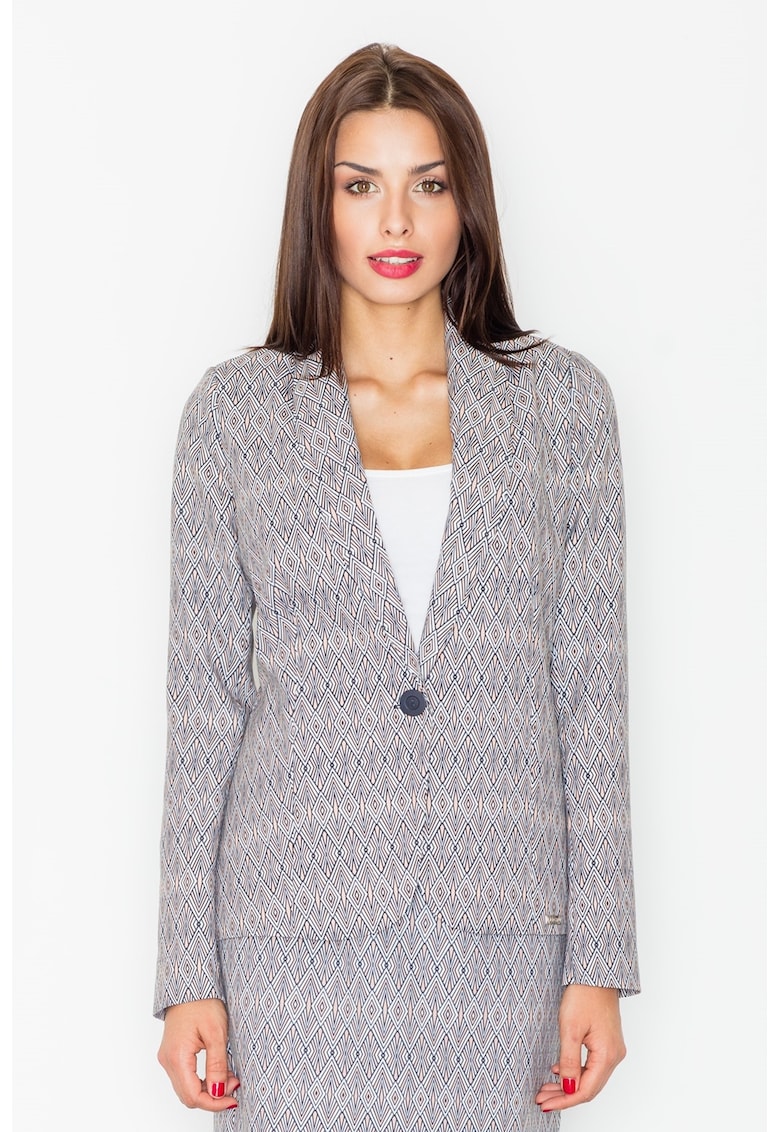 Blazer de dama - Poliester - Gri