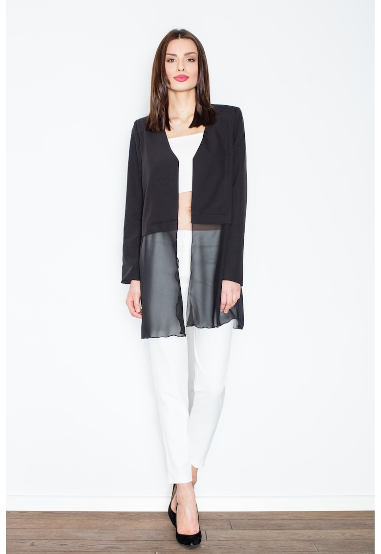 Blazer dama - Poliester - Negru/Gri