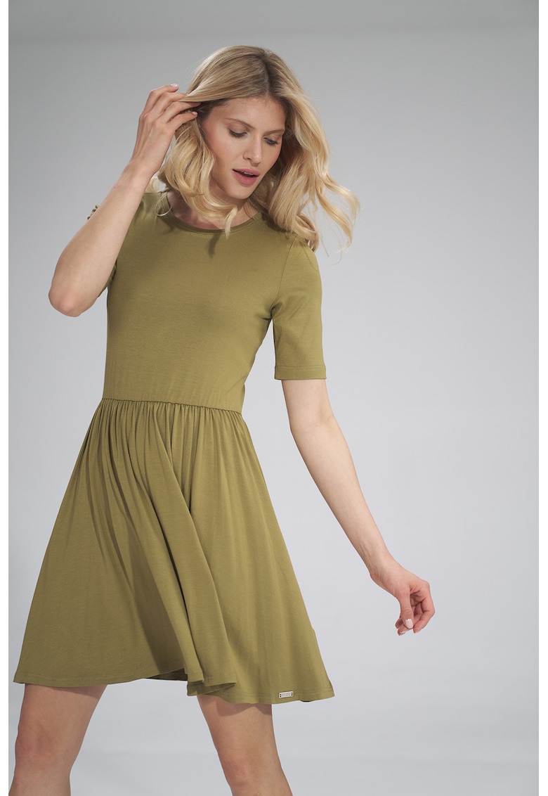 Rochie de vara -  M751 - maneca scurta - verde