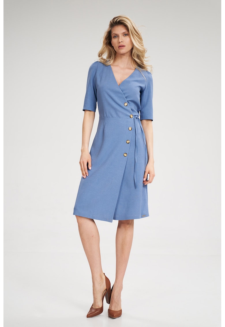 Rochie  cu maneci scurte - poliester