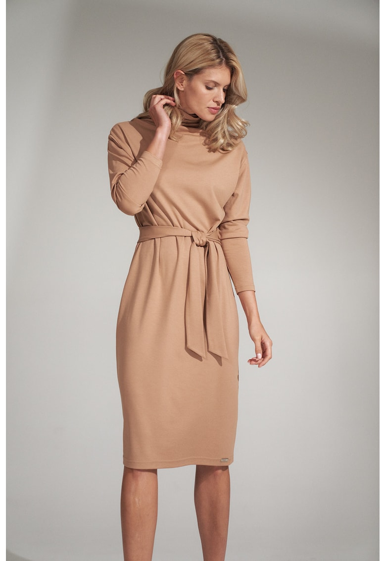 Rochie midi  bej - viscoza