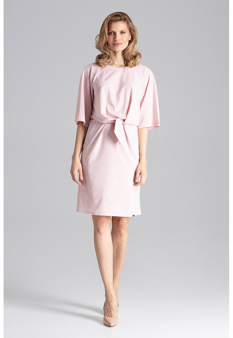 Rochie -  design modern - roz - vara - poliester