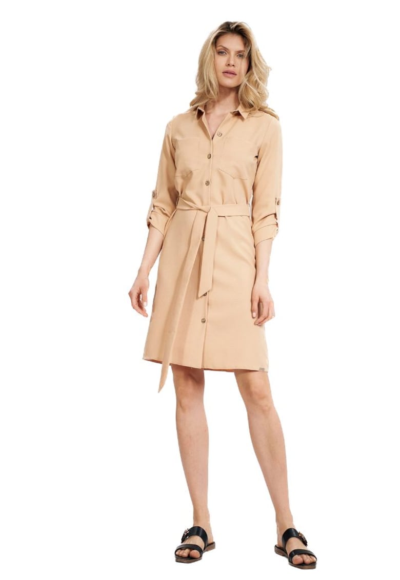 Rochie mini dama -  Aramour - bej - Bej