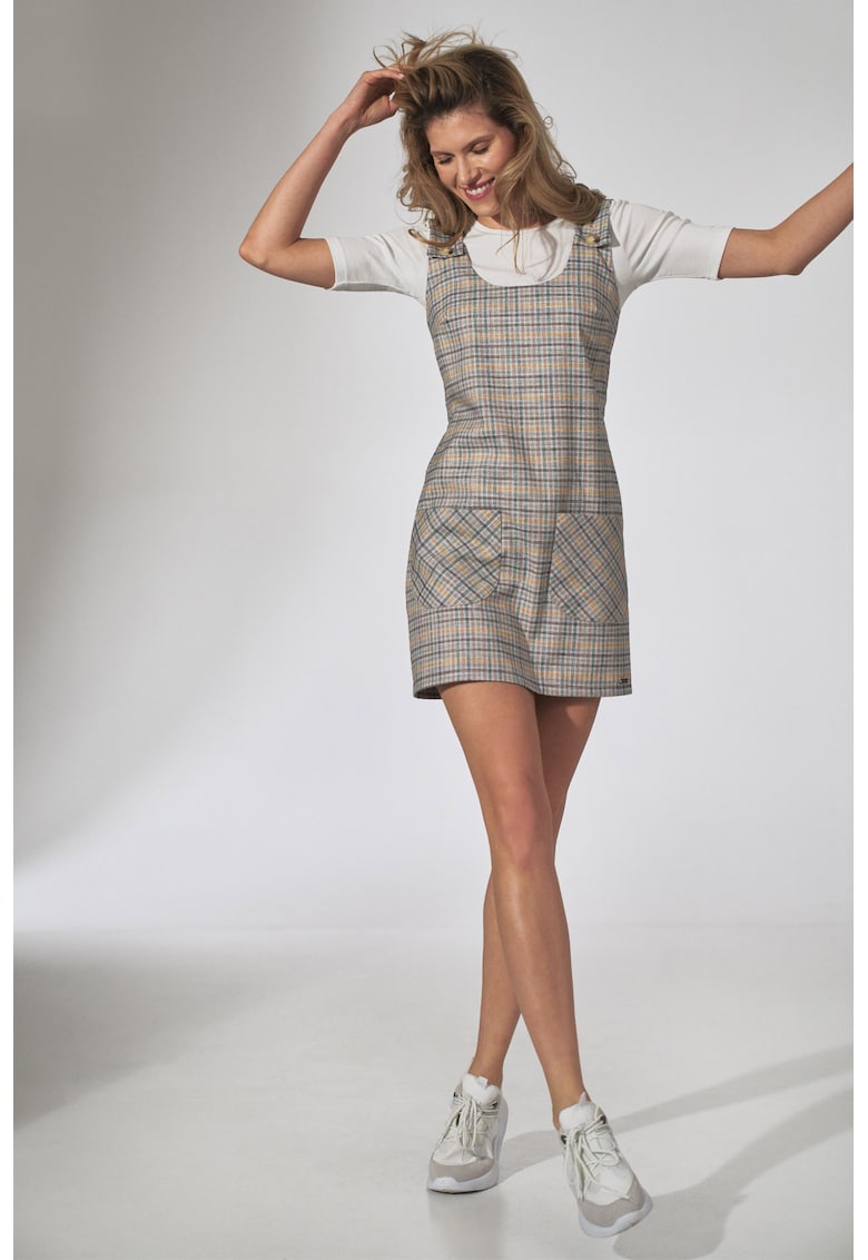 Rochie  gri - poliester
