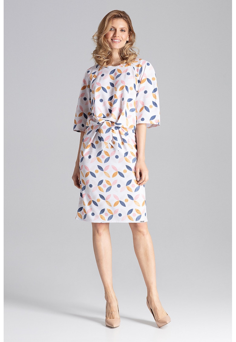 Rochie  eleganta - model geometric - poliester - multicolor -