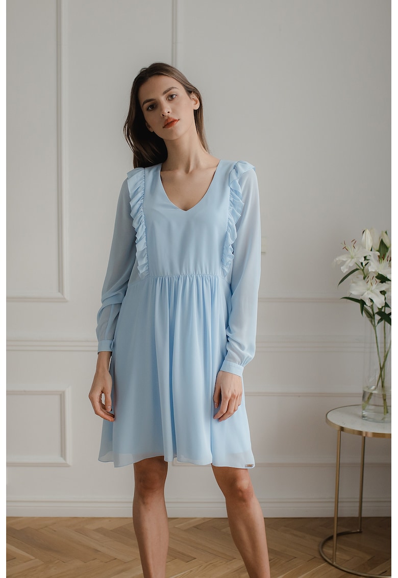 Rochie  L083 - albastru - poliester
