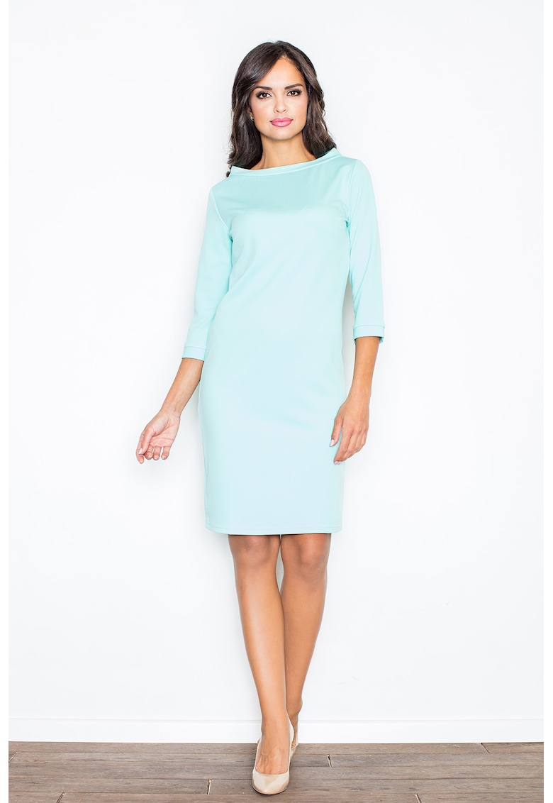 Rochie  M181 - casual - menta - poliester - maneca 3/4 -