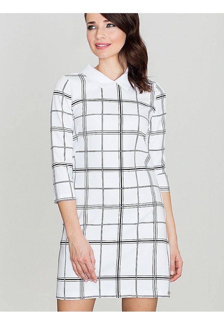 Rochie midi -  Poliester - De zi - Alb