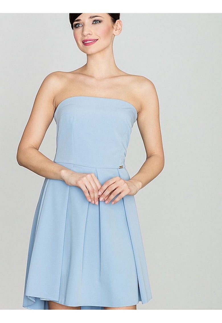Rochie de cocktail -  Albastru - Poliester -