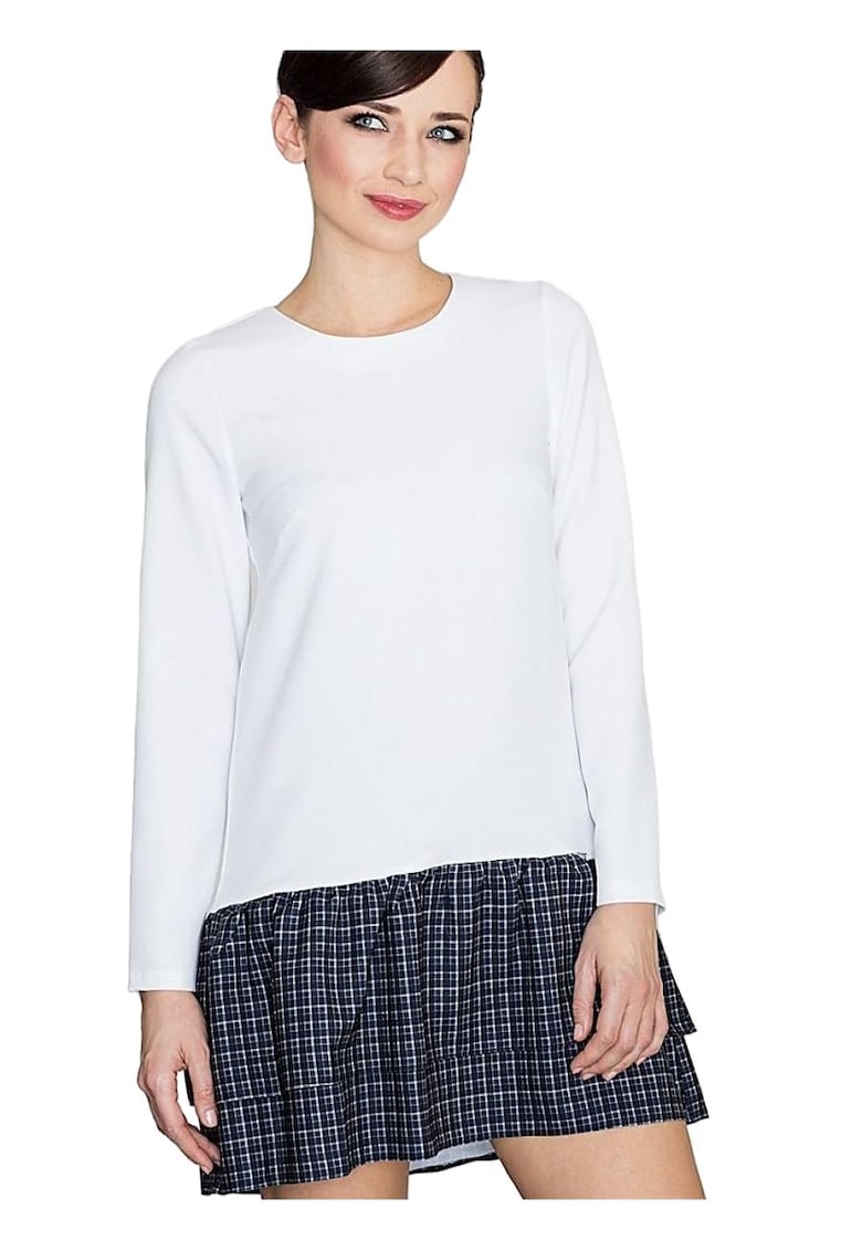 Rochie de zi -  Poliester - Alb