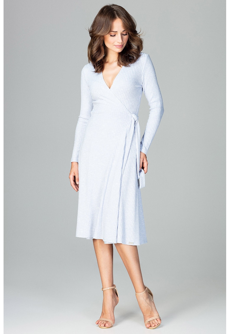 Rochie  K465 - albastru - viscoza -