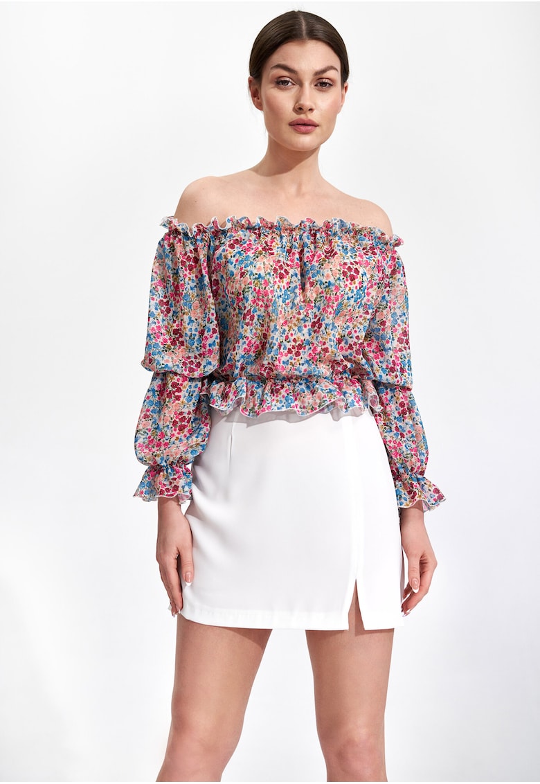 Bluza dama -  Poliester - Cu elastic - Multicolor