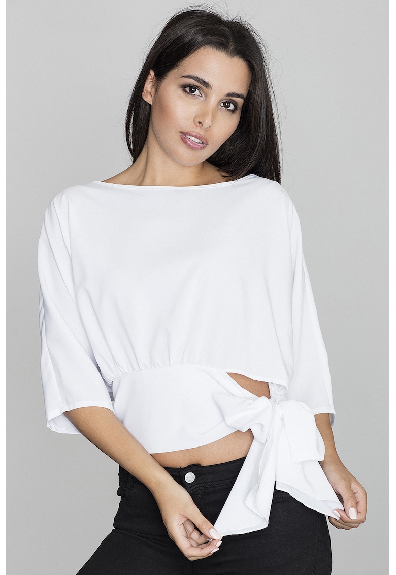 Bluza dama -  Poliester/Elastan - Alb