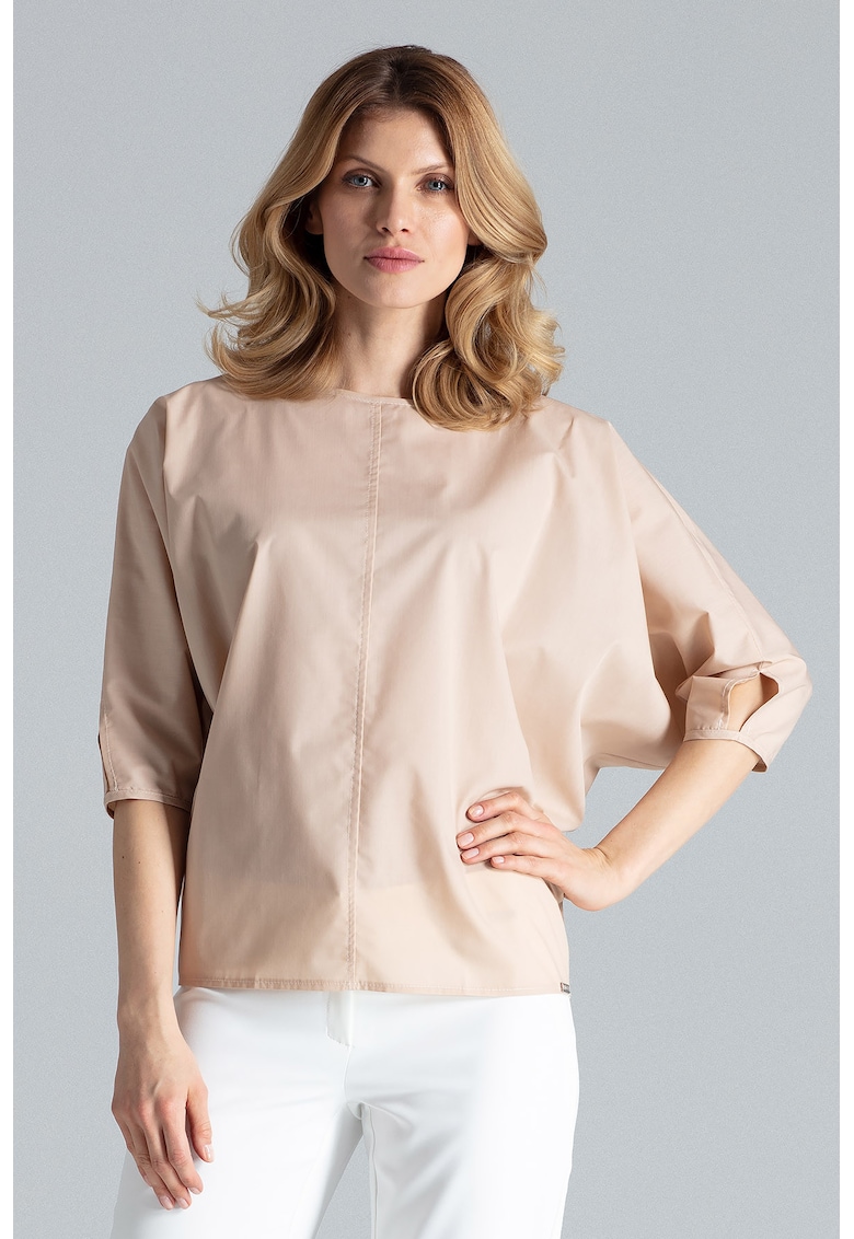 Bluza dama -  Poliester/Bumbac - Crem