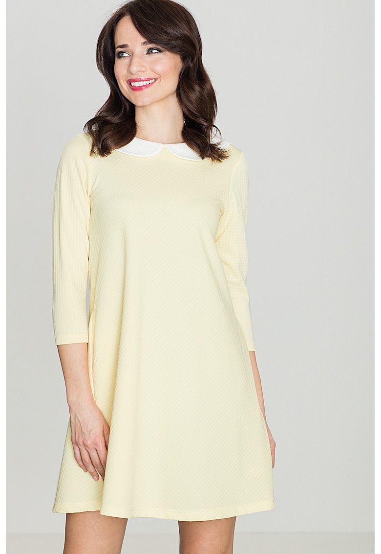 Rochie -  K218 - galben - poliester