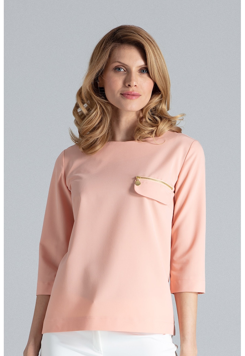 Bluza dama -  Formala - Poliester/Viscoza - Roz -
