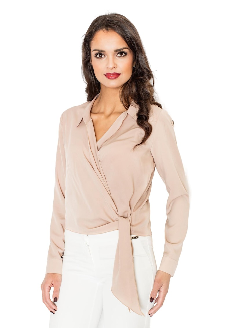 Bluza eleganta M432 -  Poliester/Viscoza - Bej -