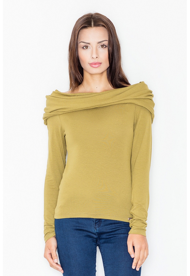 Bluza dama -  Viscoza/Elastan - Masliniu