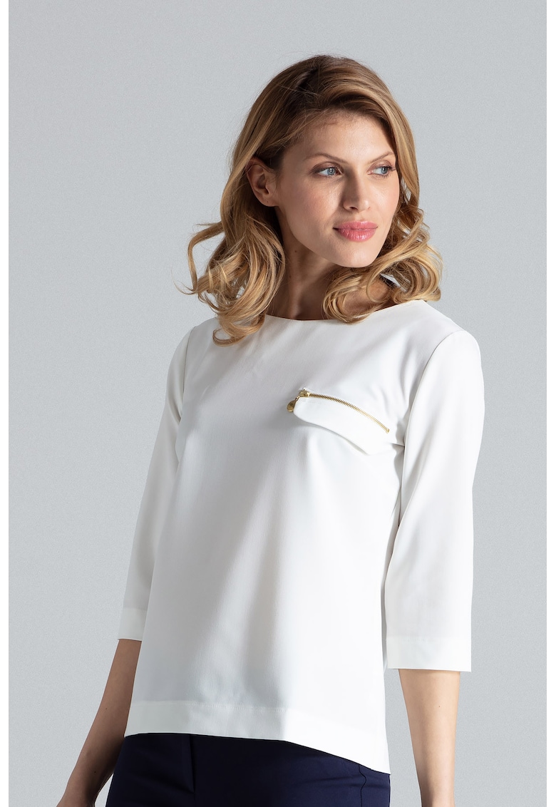 Bluza dama -  Formala - Poliester/Viscoza - Ecru -