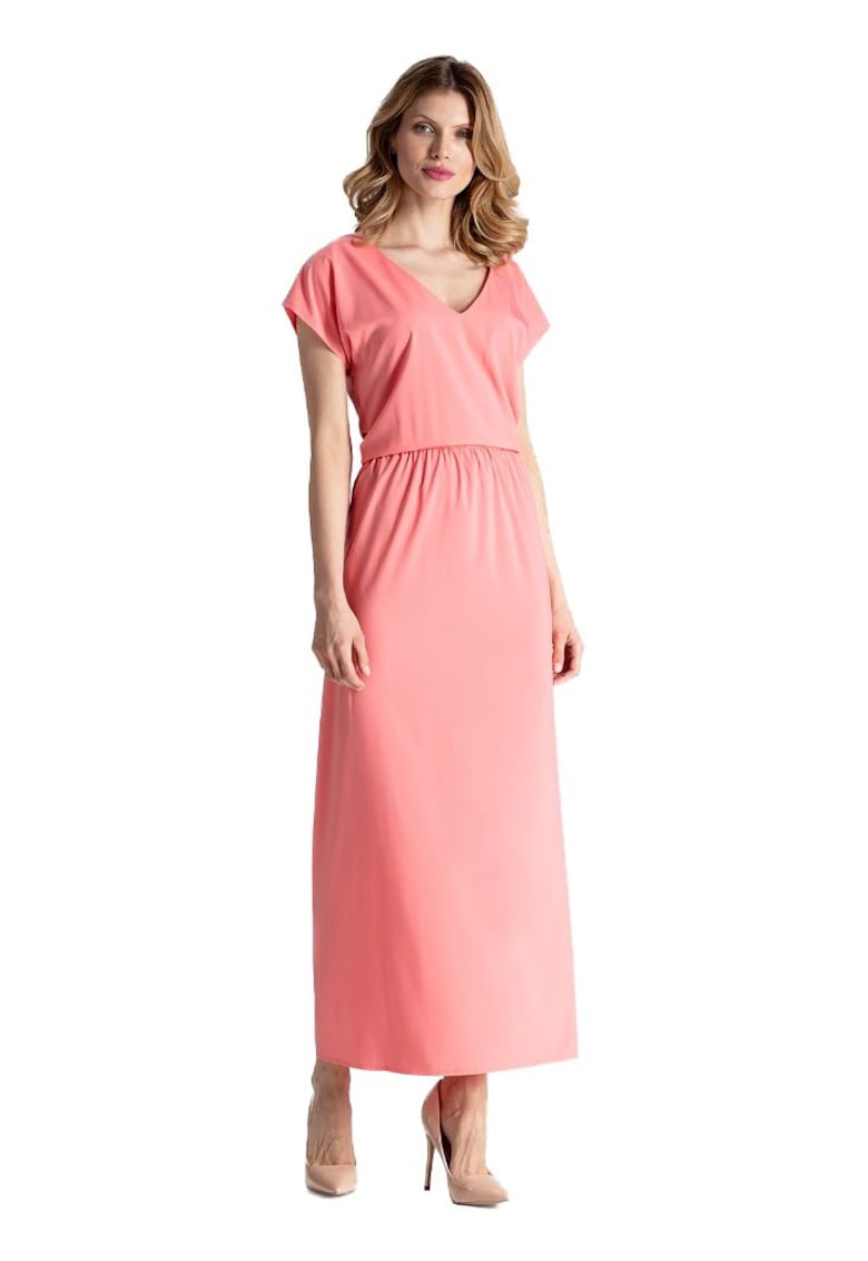 Rochie midi dama Kadydwyr M668 coral - Portocaliu