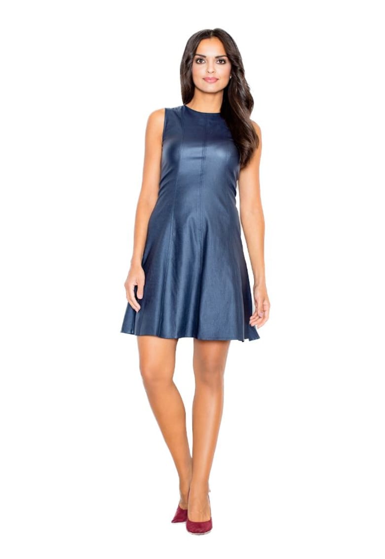 Rochie mini dama Lineld M342 culoare granat - Albastru inchis