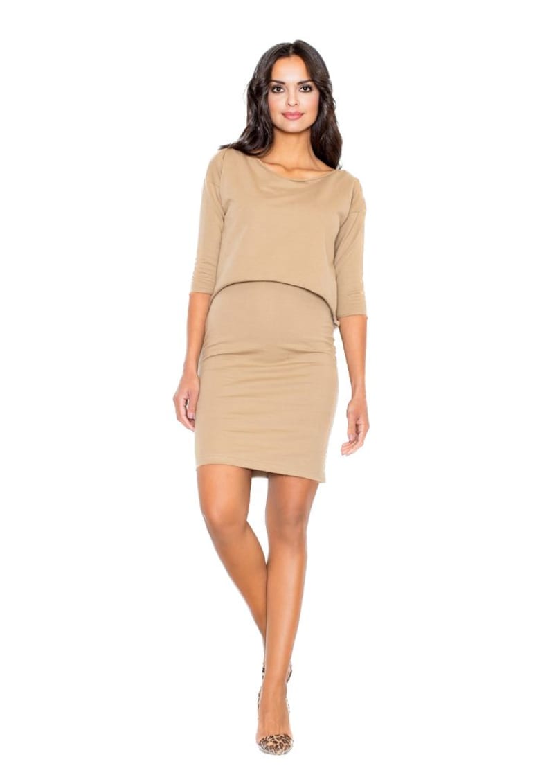 Rochie mini dama Glengaine M206 bej - Bej