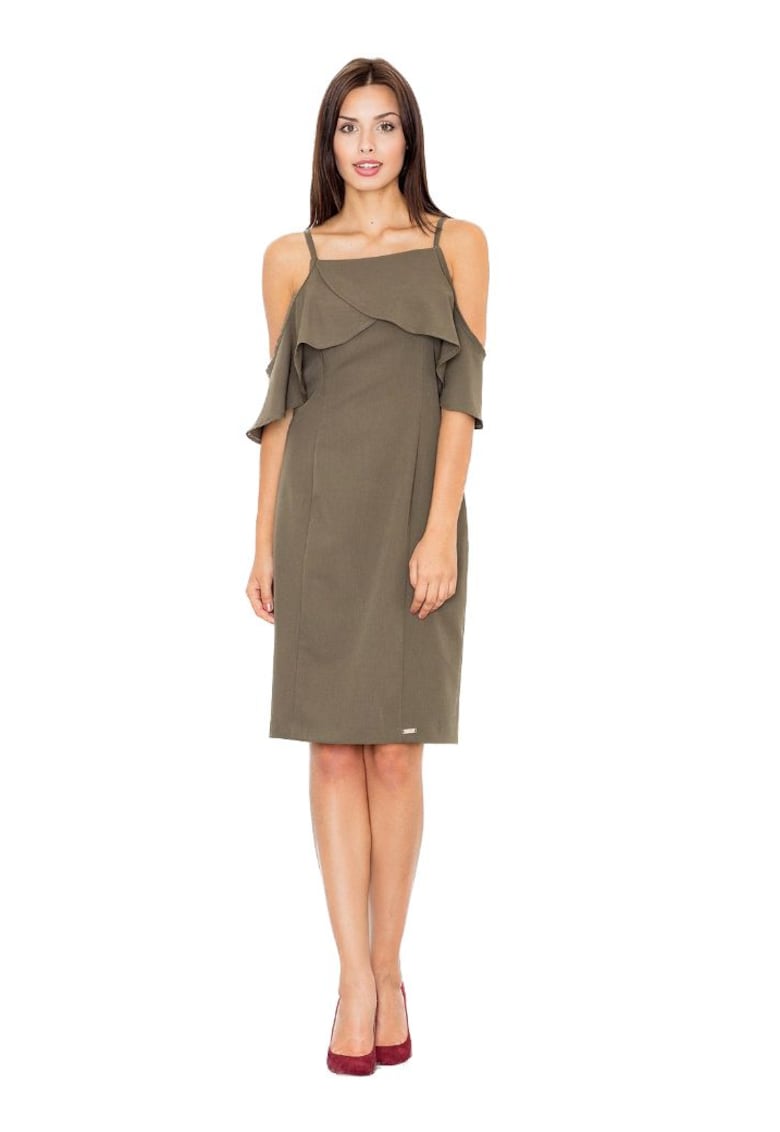 Rochie mini dama Cyrion M478 olive - Verde