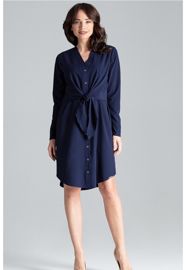 Rochie mini dama Odo L031 albastru inchis - Albastru inchis